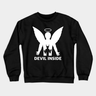 Devil Inside white Crewneck Sweatshirt